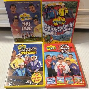 The Wiggles Lot of 4 DVD's Space Dancing, Splish Splash, Western, Sailing